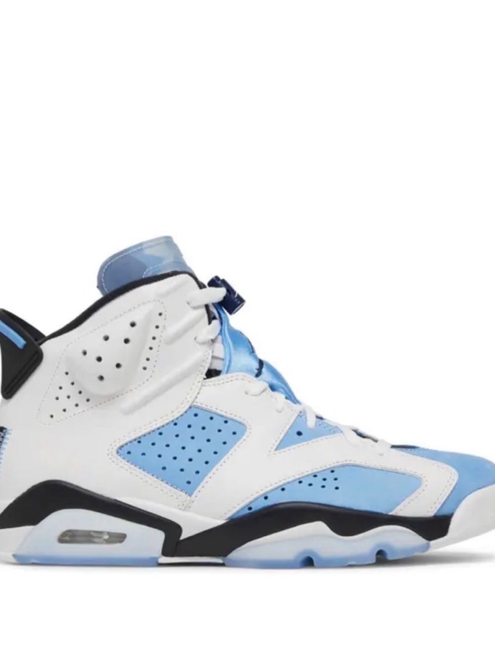 Jordan High-Top Sneakers in White, Black and Light Blue